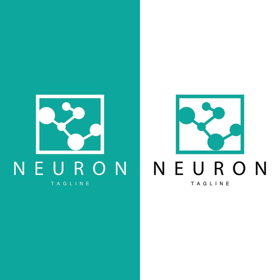 neurônio logotipo, cel dna rede vetor, e partícula tecnologia, simples ilustração modelo Projeto vetor