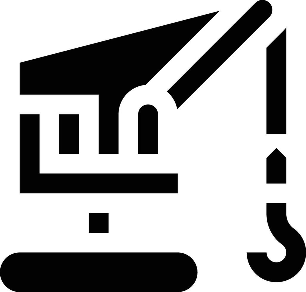 ilustração de design de ícone de vetor de máquina de guindaste