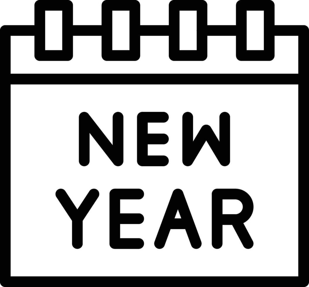 ilustração de design de ícone de vetor de ano novo
