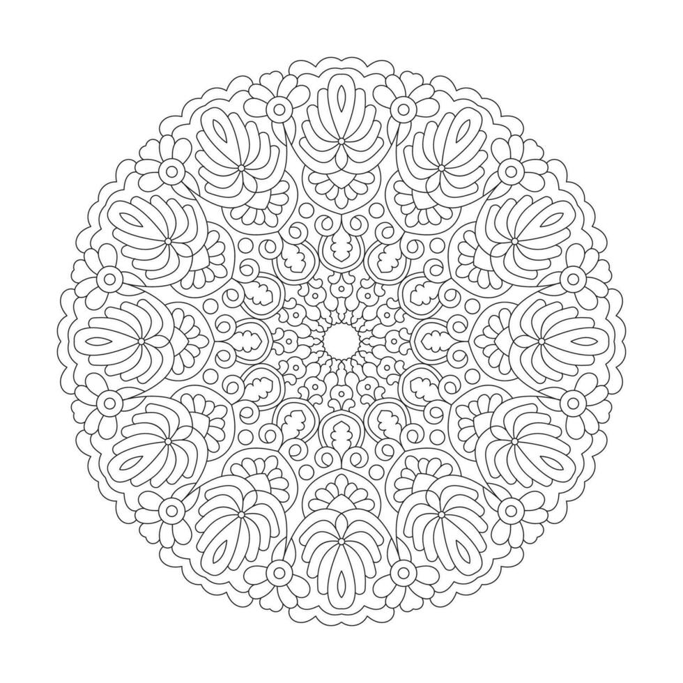 mandala mosaico coloração livro página para kdp livro interior. vetor