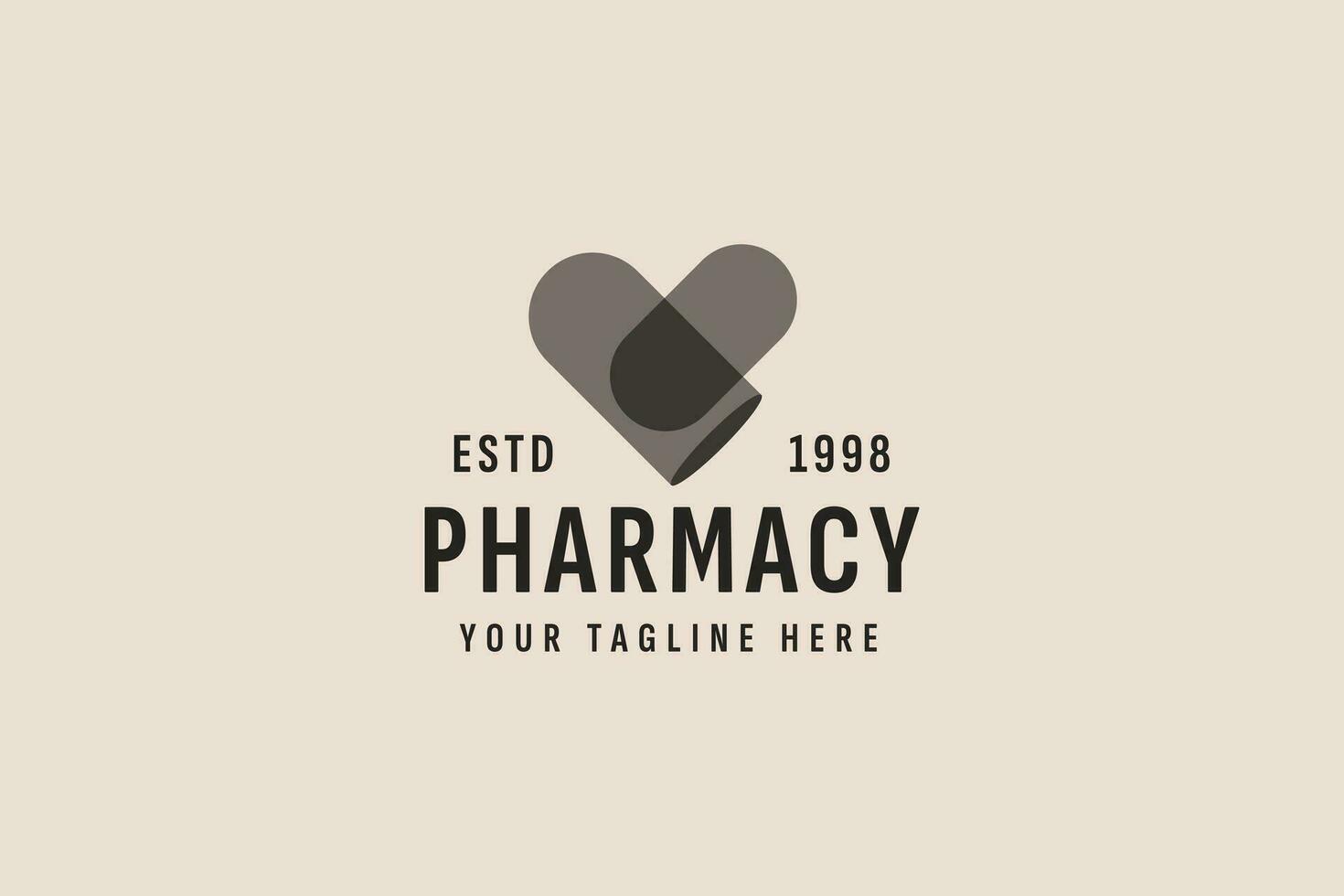 vintage estilo farmacia logotipo vetor ícone ilustração