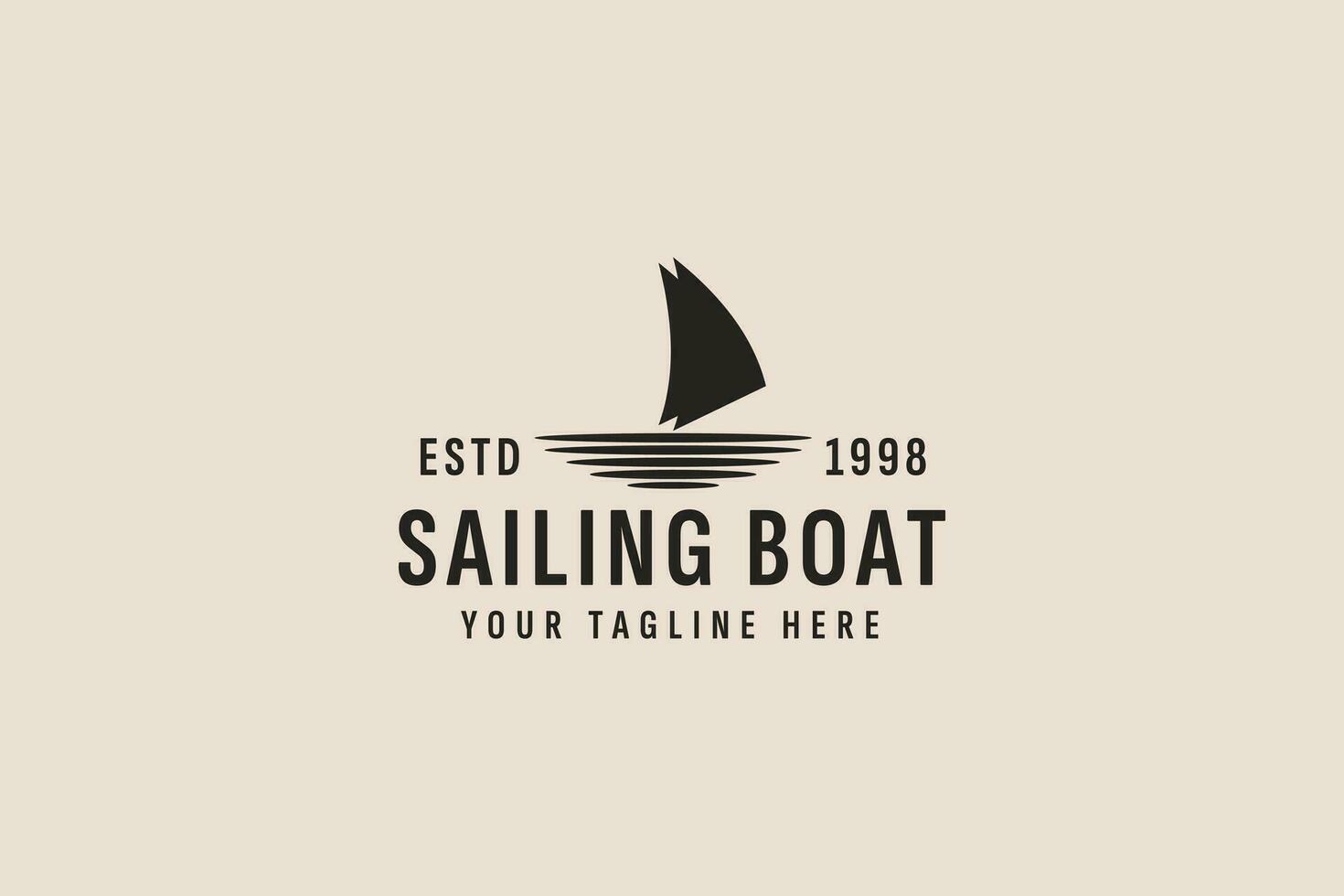 vintage estilo Navegando barco logotipo vetor ícone ilustração