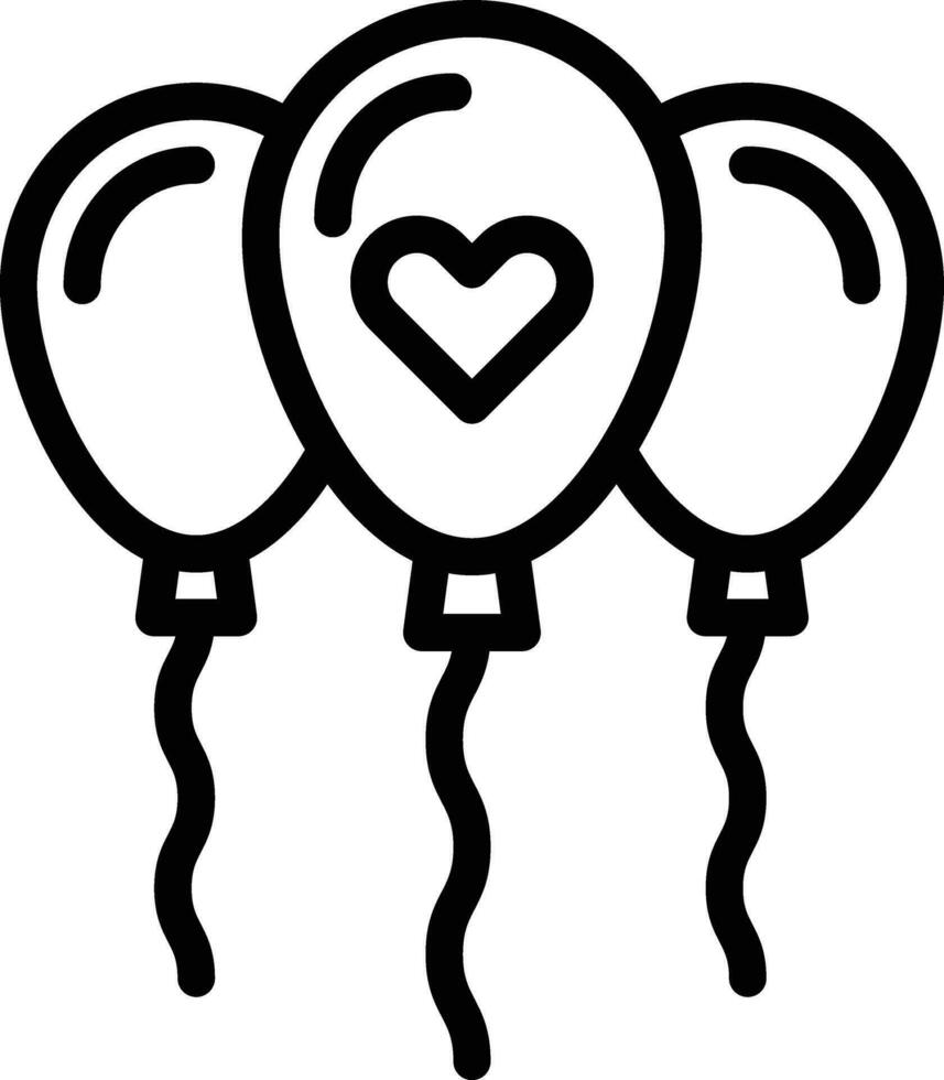 ilustração de design de ícone de vetor de balões