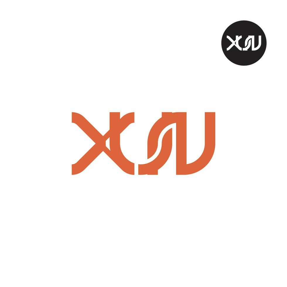 carta xun monograma logotipo Projeto vetor