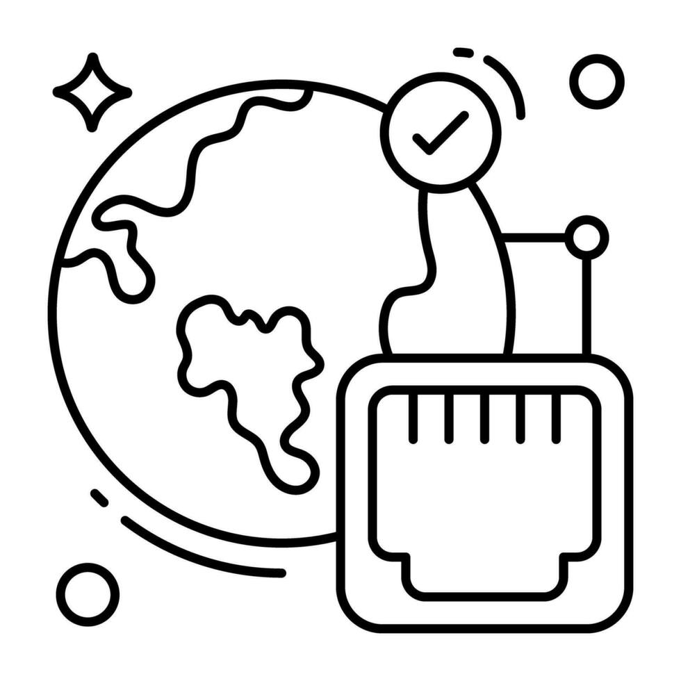 ícone de design perfeito do porto global vetor