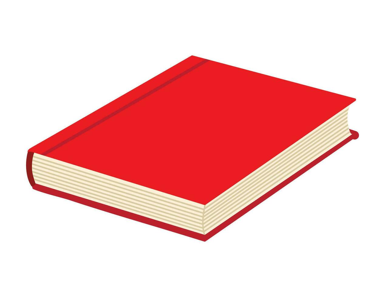 fechadas livro, vermelho capa dura livro, Difícil cobrir angular visualizar, costas para escola, Educação, literatura, livro didático, lendo vetor