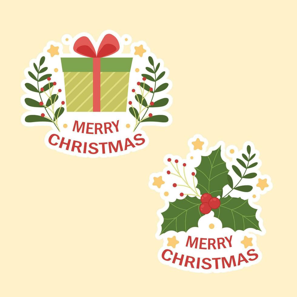 Natal tema vetor artes com Natal feriado celebração simples fofa ícones