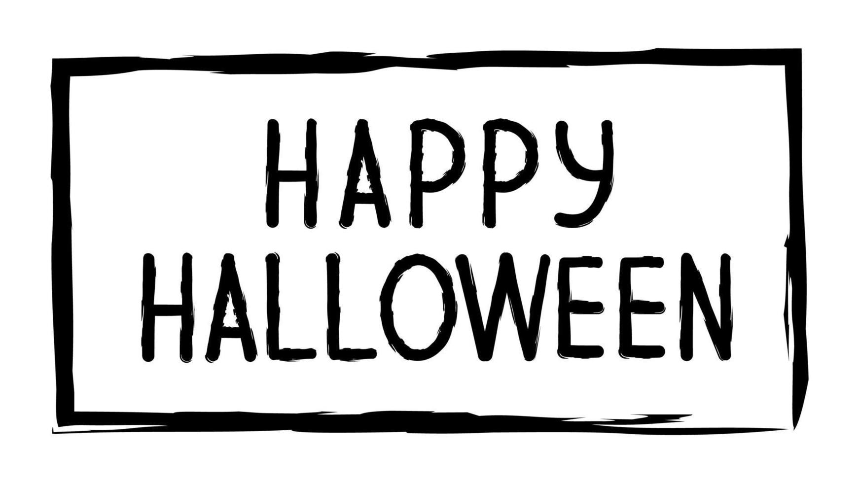 banner de texto com a inscrição. feliz festa de halloween vetor