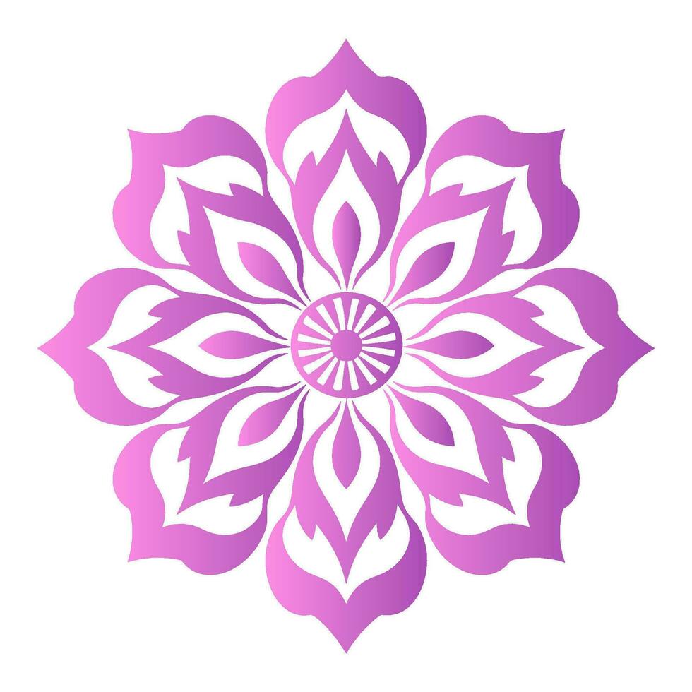 livre gradiente mandala arte vetor ícone isolado em uma branco fundo, islâmico mandala, círculo colorida mandala