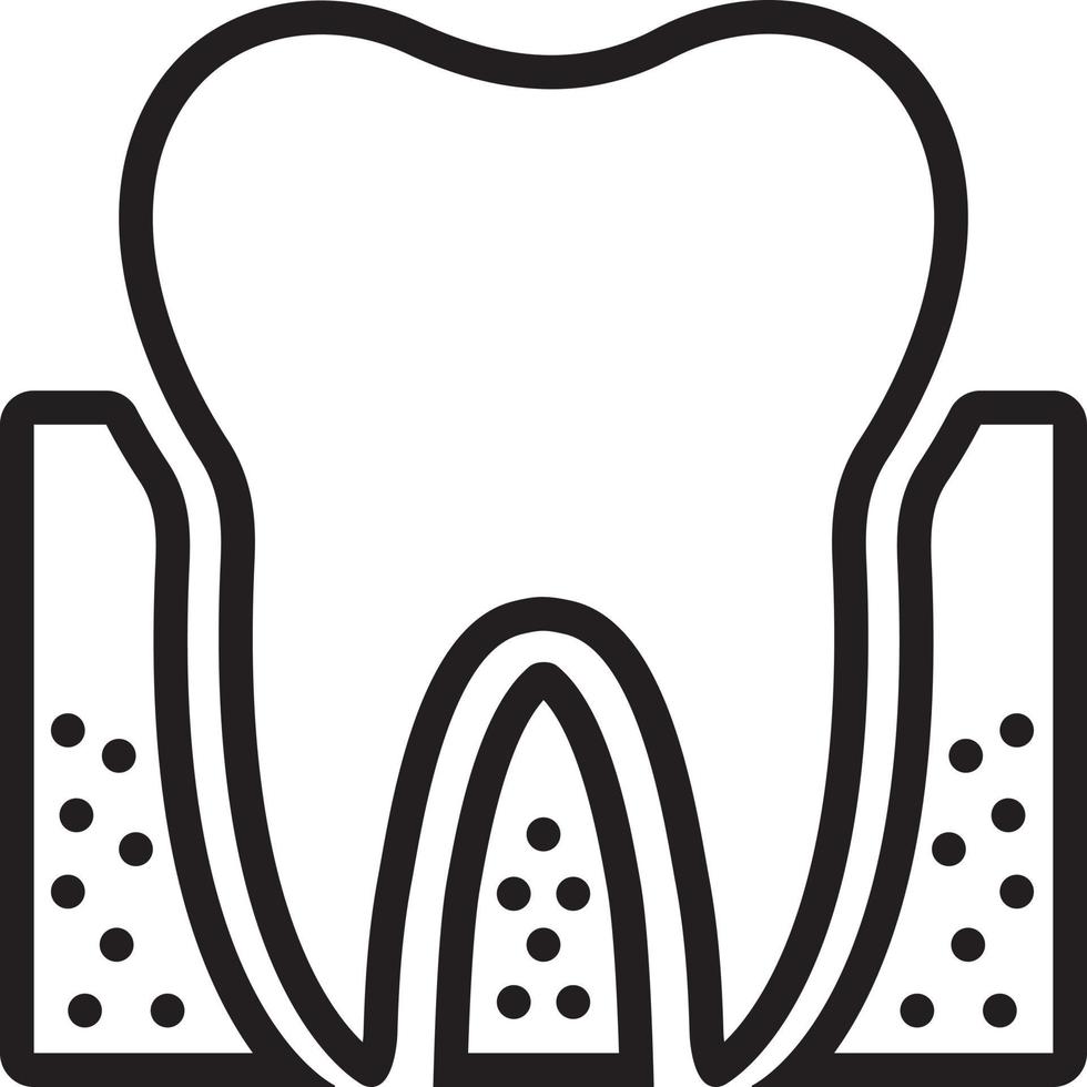 ícone de linha para periodontia vetor