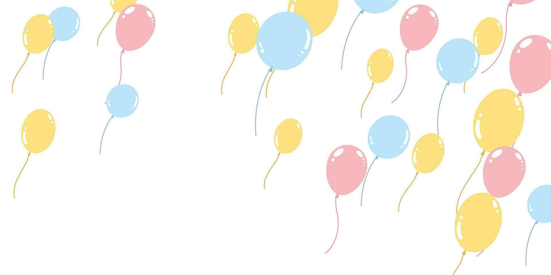 balões pastel cores vetor Illustartion