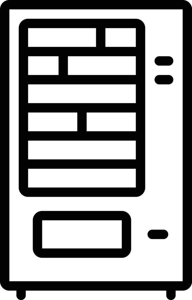 ícone de linha para máquina de venda automática vetor