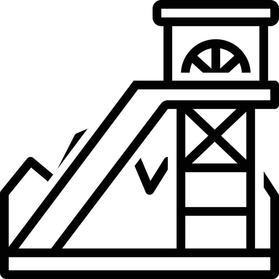 ícone de linha para mineração de carvão vetor