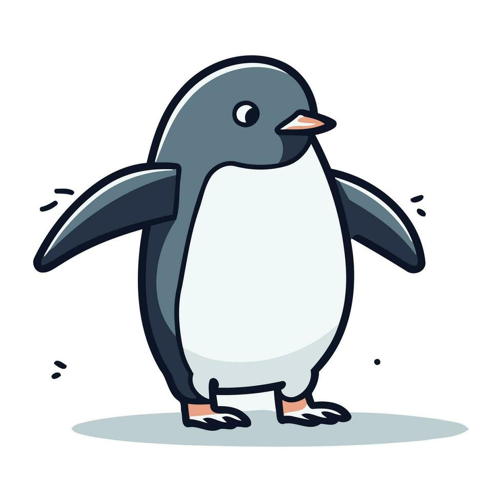 pinguim ícone. desenho animado ilustração do pinguim ícone para rede Projeto vetor