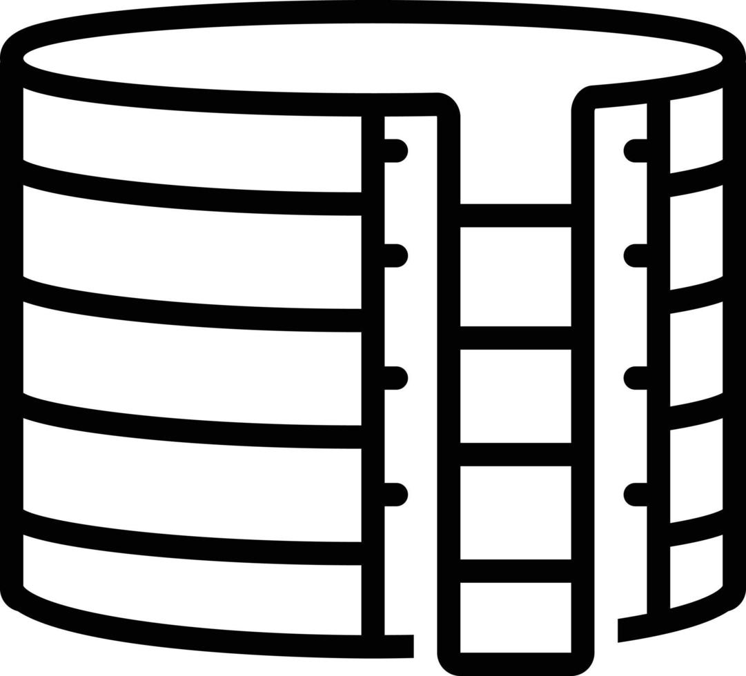 ícone de linha para tanque de armazenamento vetor