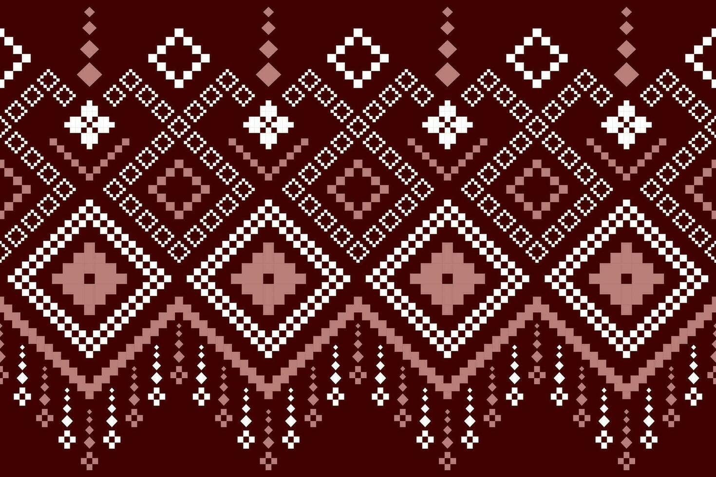 vermelho tradicional étnico padronizar paisley flor ikat fundo abstrato asteca africano indonésio indiano desatado padronizar para tecido impressão pano vestir tapete cortinas e sarongue vetor