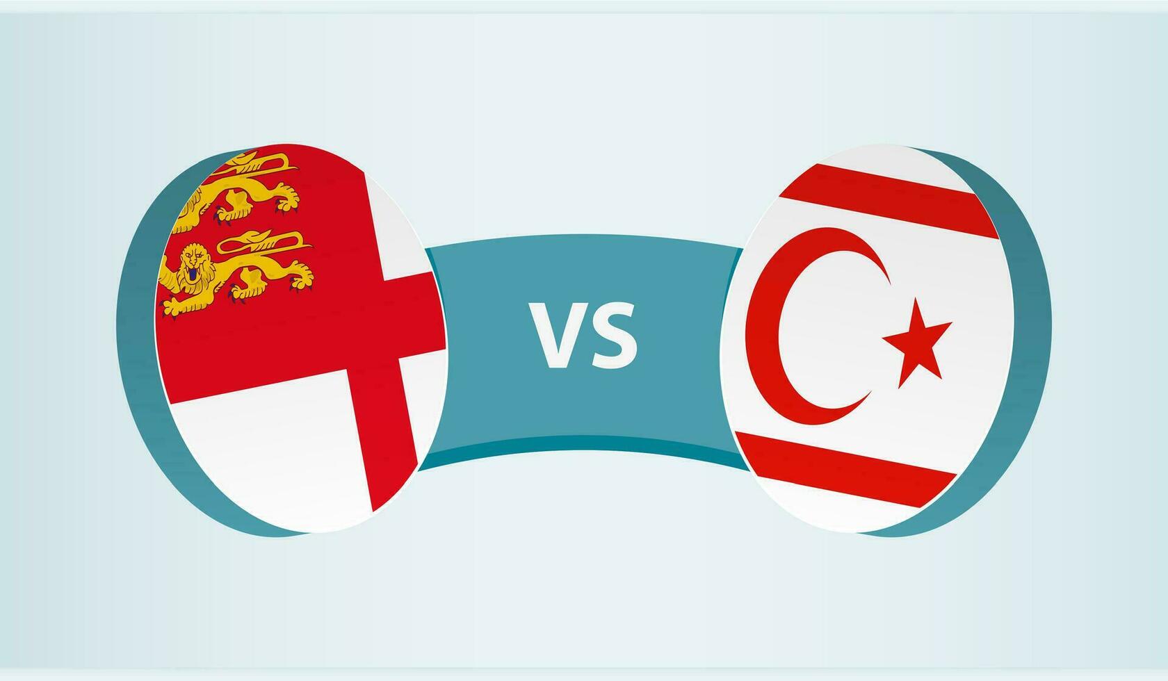 sarar versus norte Chipre, equipe Esportes concorrência conceito. vetor