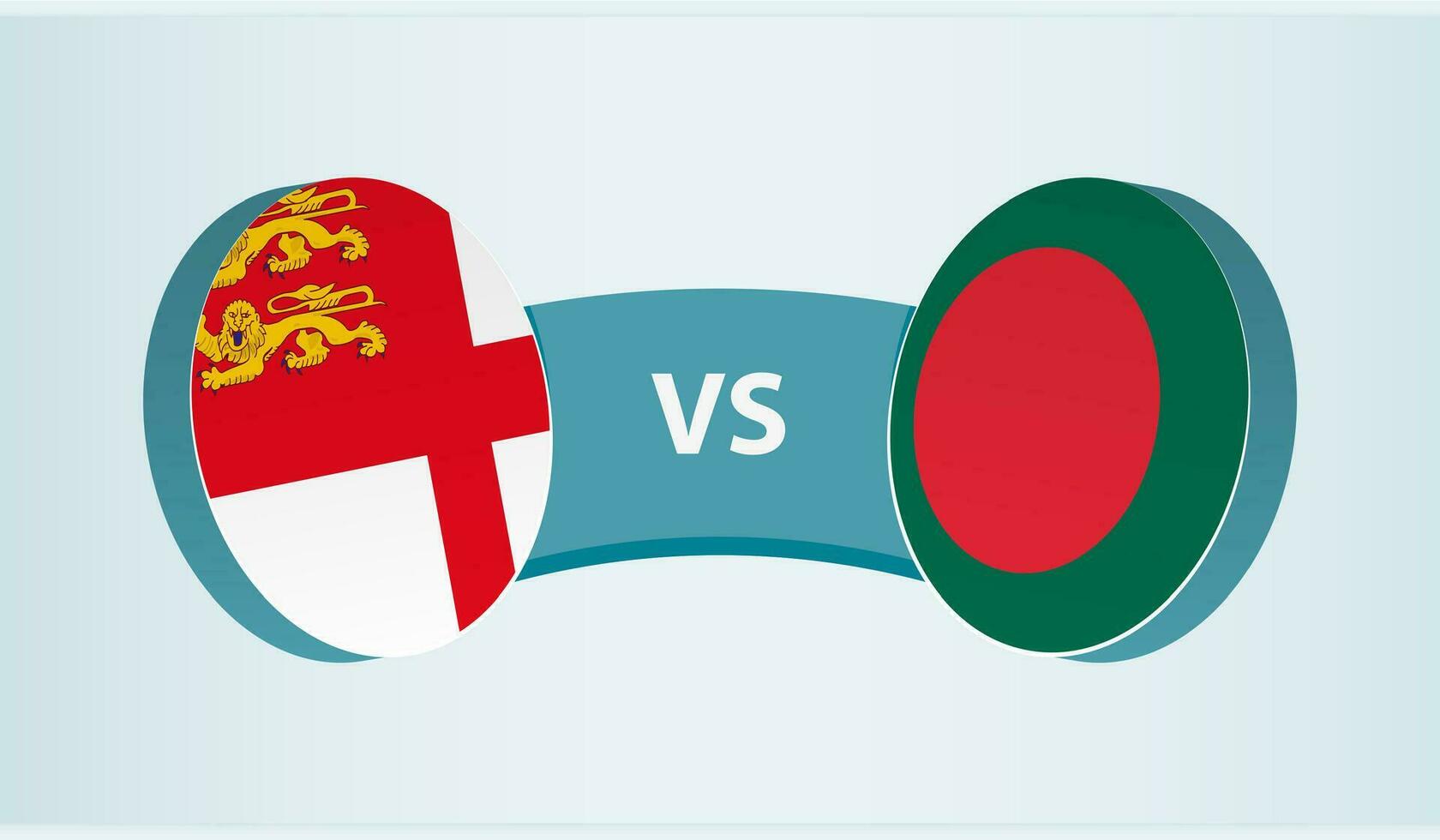 sarar versus Bangladesh, equipe Esportes concorrência conceito. vetor