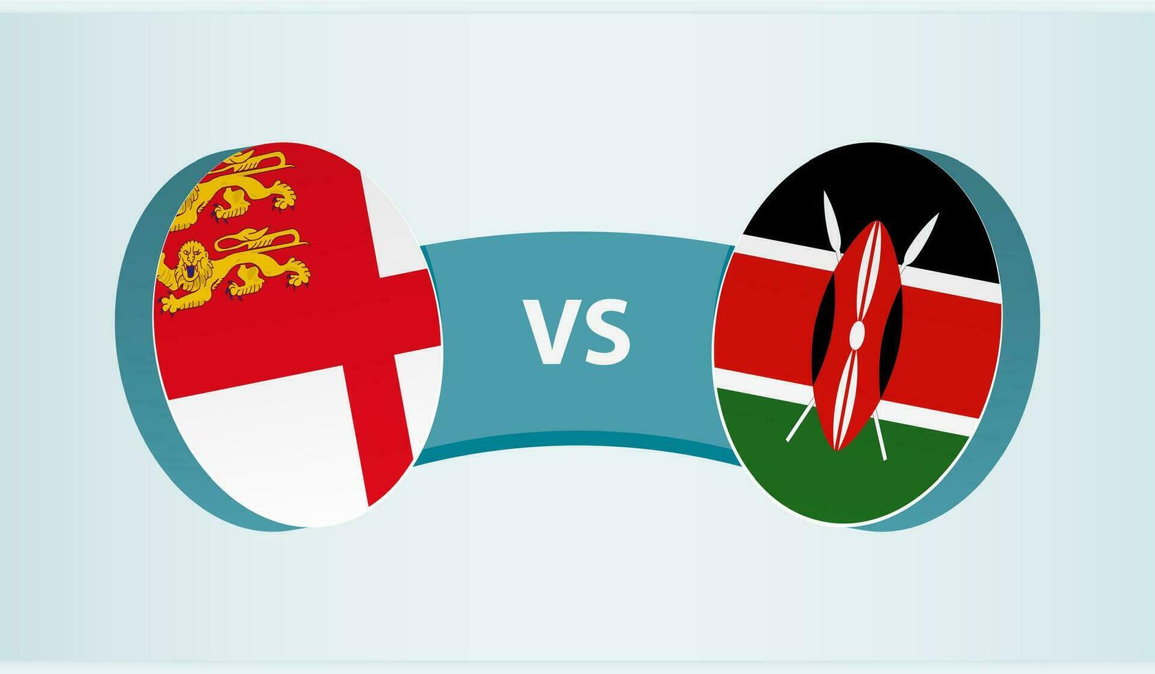 sarar versus Quênia, equipe Esportes concorrência conceito. vetor