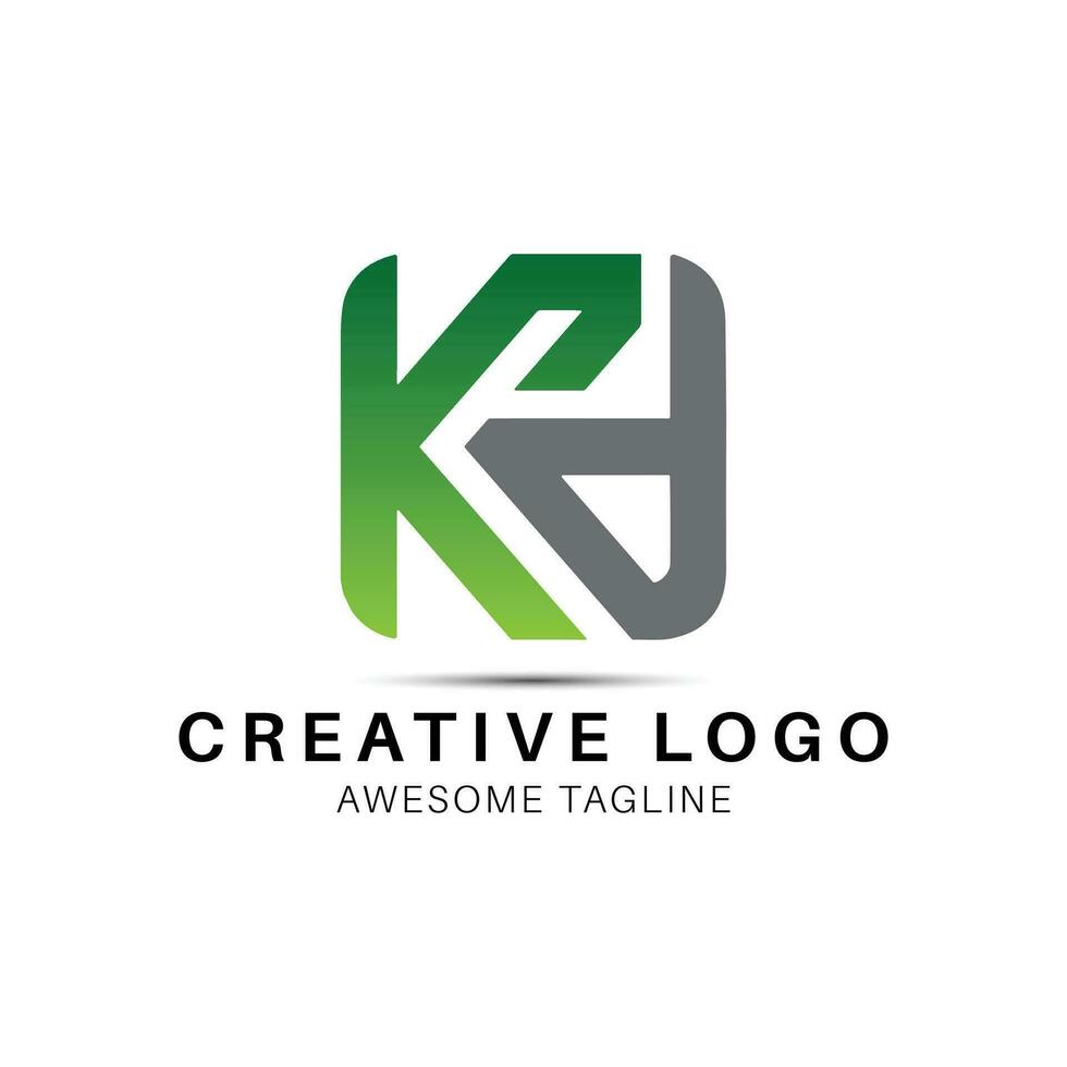 kd carta logotipo Projeto ícone vetor