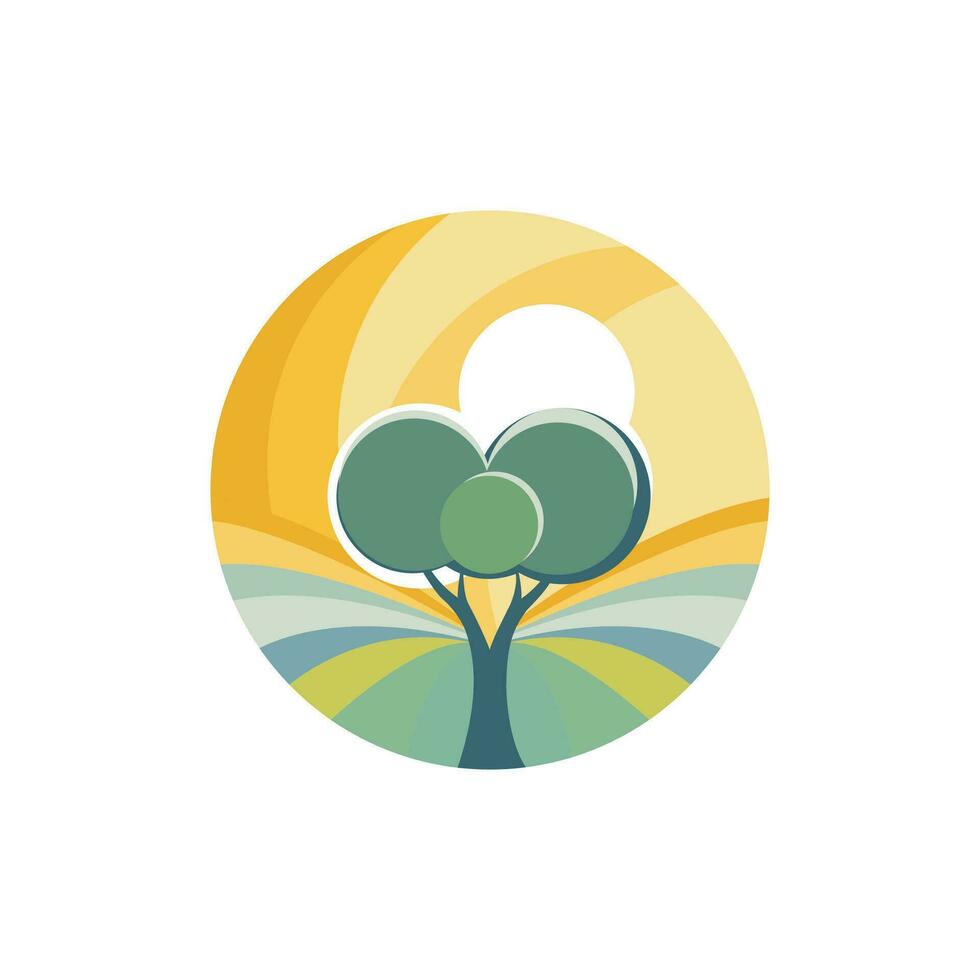 árvore vetor ícone logotipo Projeto