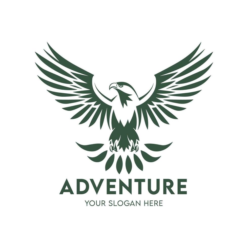 aventura selvagem vida Águia logotipo Projeto. vetor