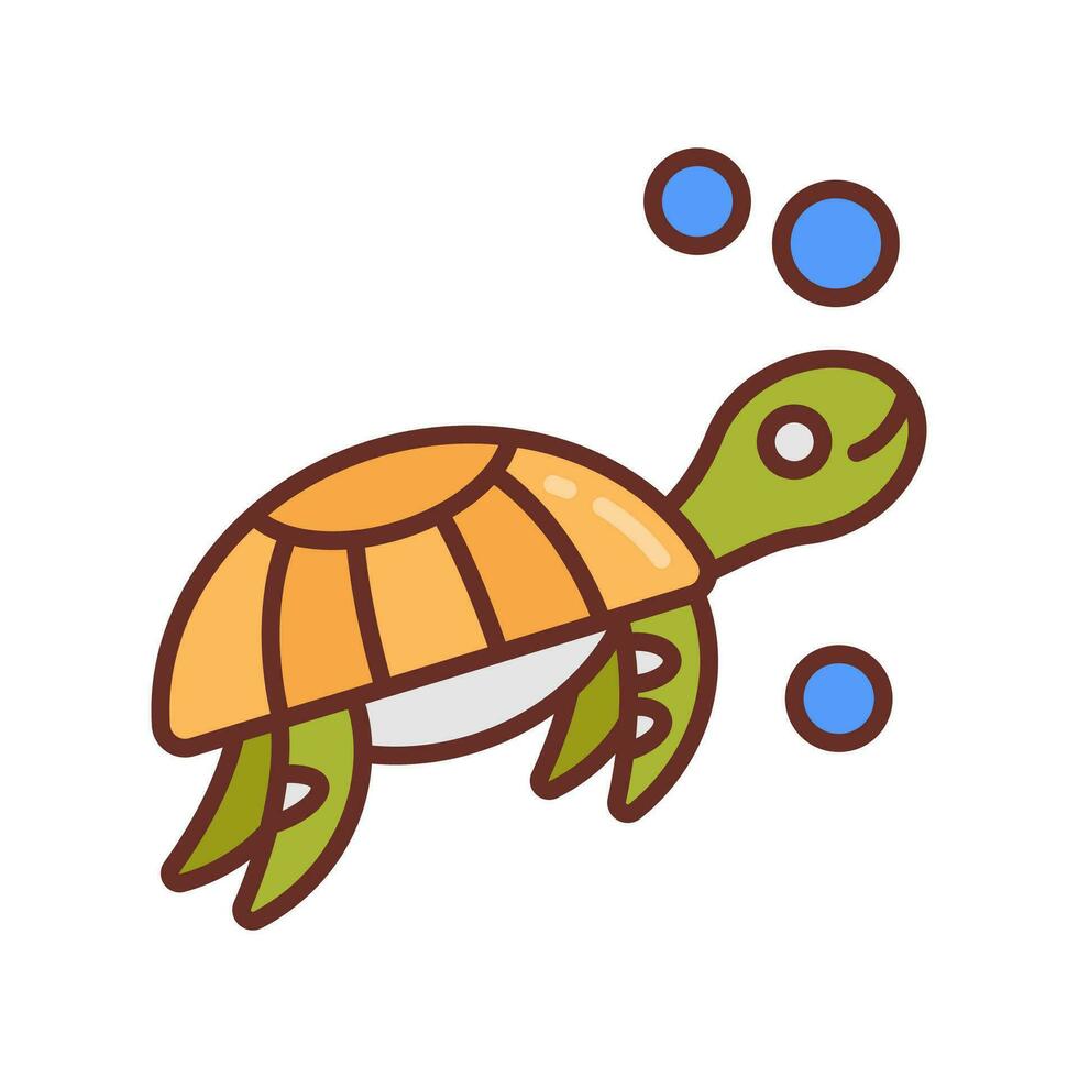 mar tartaruga ícone dentro vetor. ilustração vetor