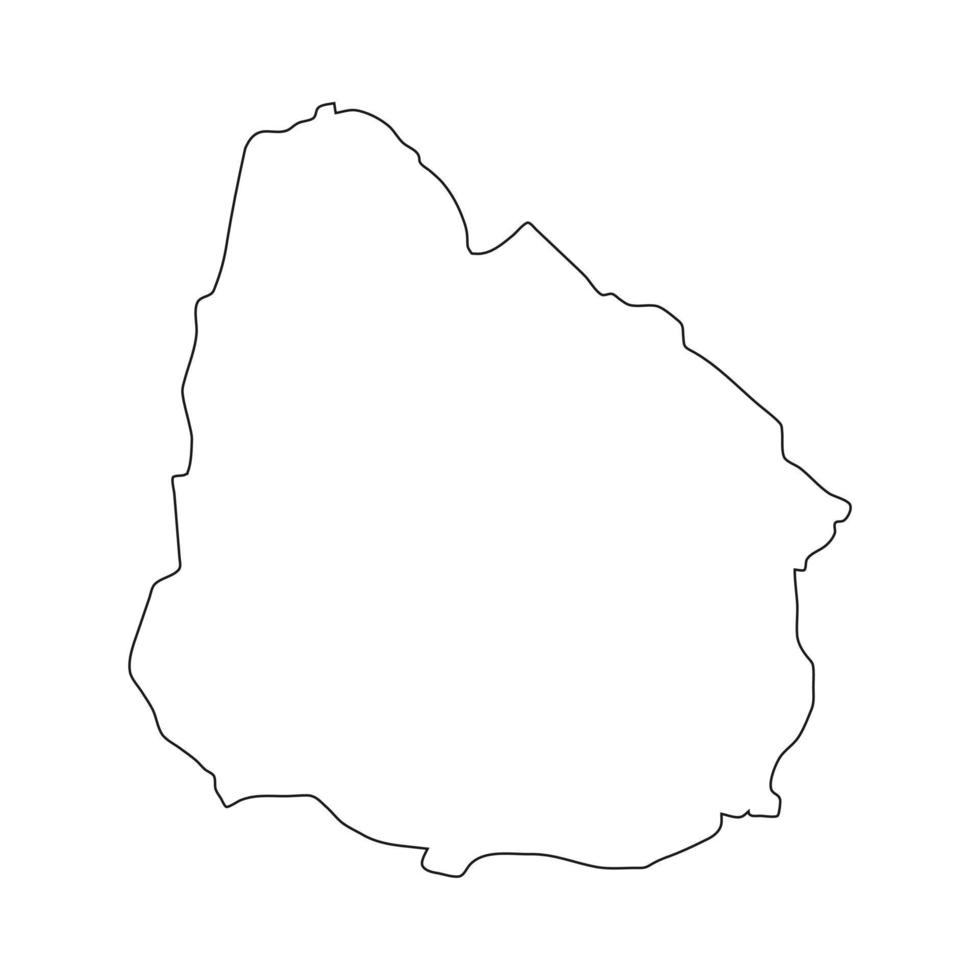 mapa do uruguai em fundo branco vetor