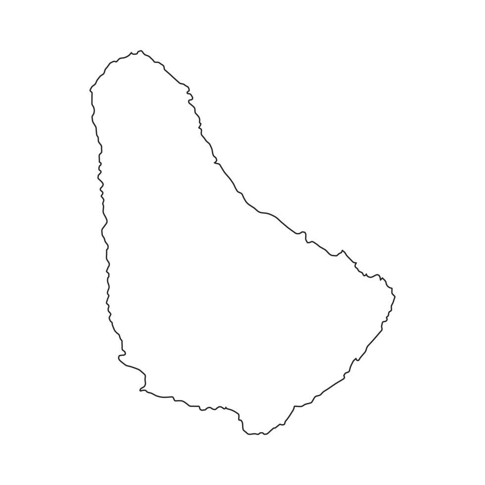 mapa vetorial detalhado de barbados vetor