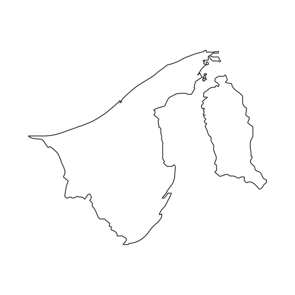 mapa vetorial detalhado alto brunei vetor