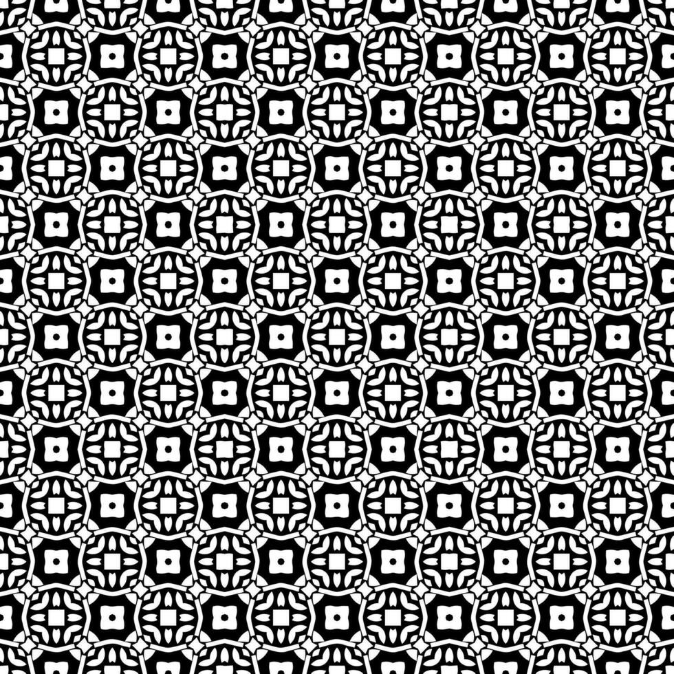 padrão abstrato sem emenda preto e branco. fundo e pano de fundo. design ornamental em tons de cinza. vetor