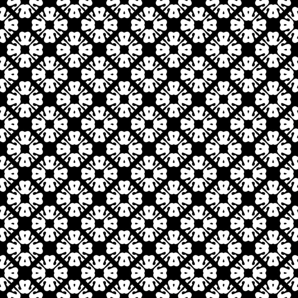 padrão abstrato sem emenda preto e branco. fundo e pano de fundo. design ornamental em tons de cinza. vetor