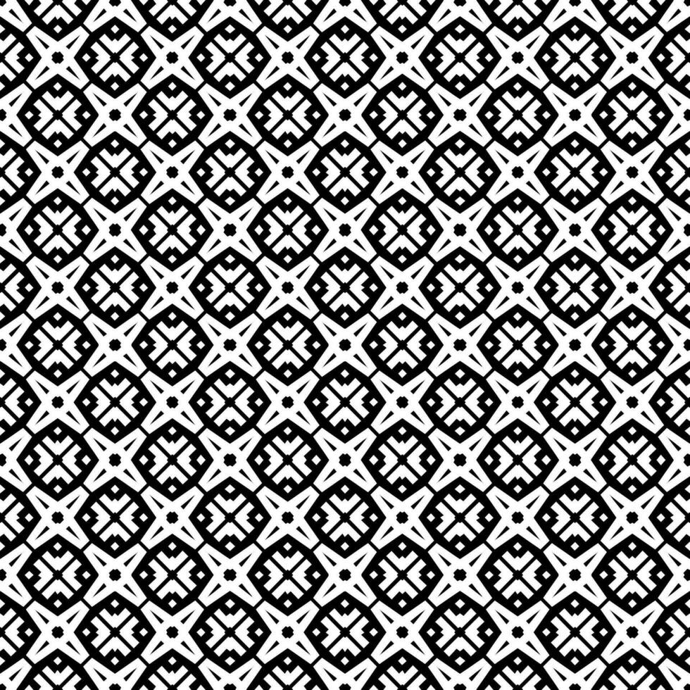 padrão abstrato sem emenda preto e branco. fundo e pano de fundo. design ornamental em tons de cinza. vetor