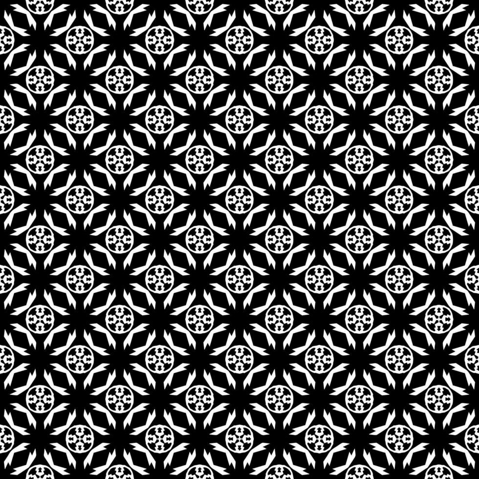 padrão abstrato sem emenda preto e branco. fundo e pano de fundo. design ornamental em tons de cinza. vetor