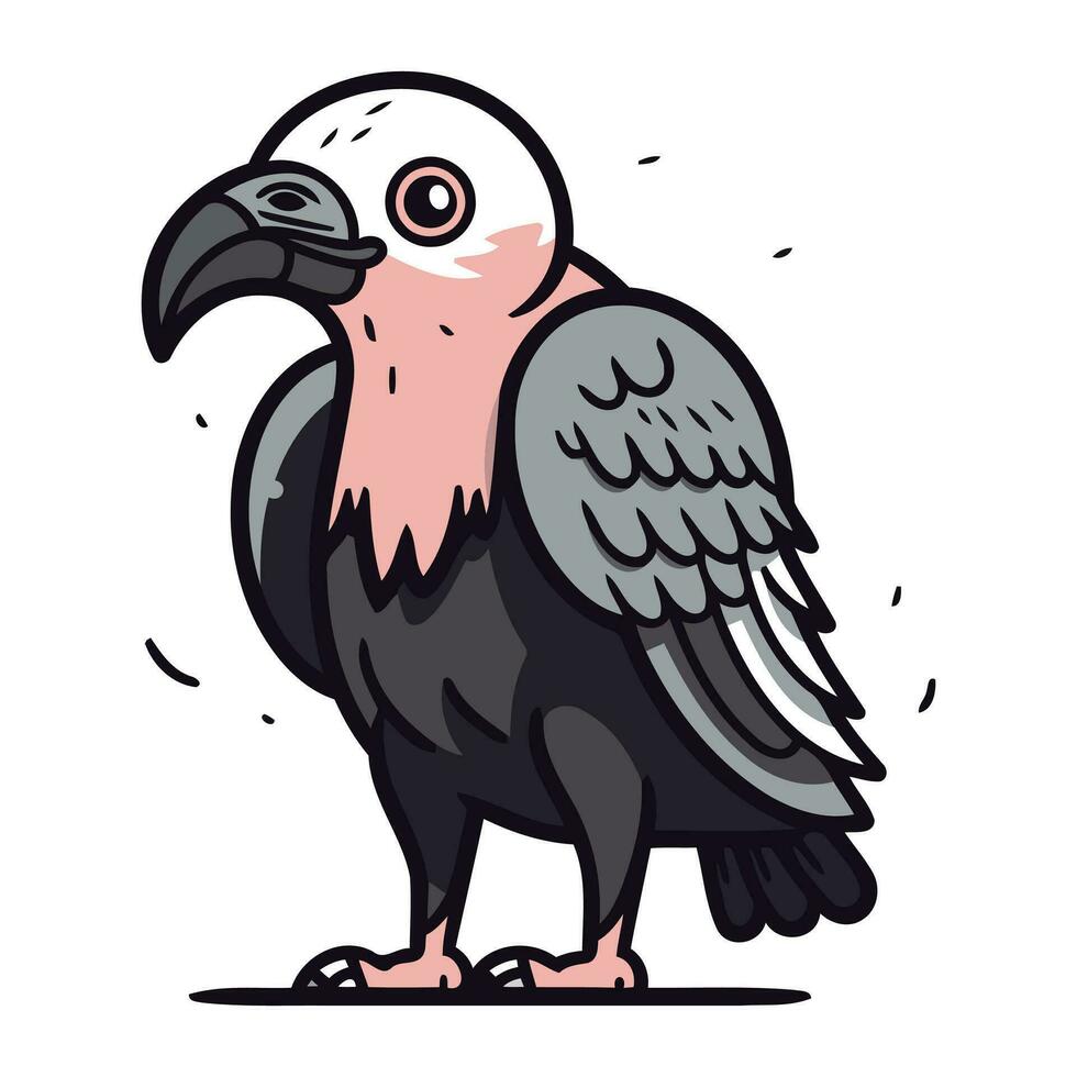 vetor ilustração do uma abutre. isolado em branco fundo.