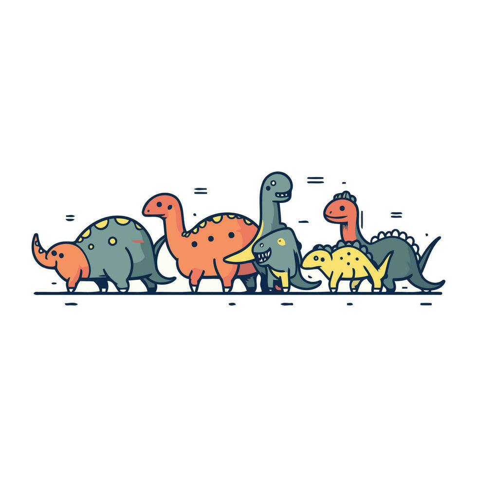 dinossauro desenho animado rabisco ícone. vetor ilustração eps10