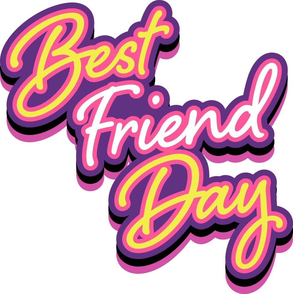 logotipo do dia do melhor amigo vetor