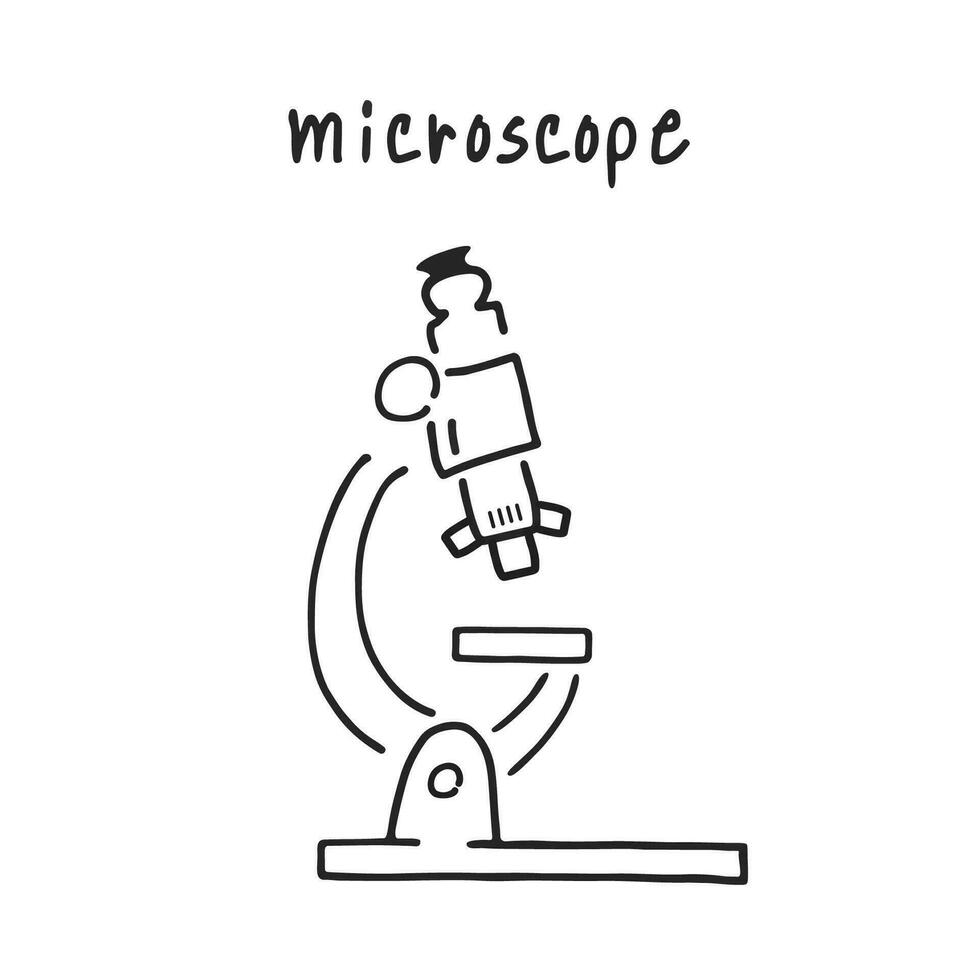 simples microscópio linha ícone vetor ilustração em uma branco fundo desenho animado símbolo vetor marca para Móvel aplicativo e local na rede Internet.