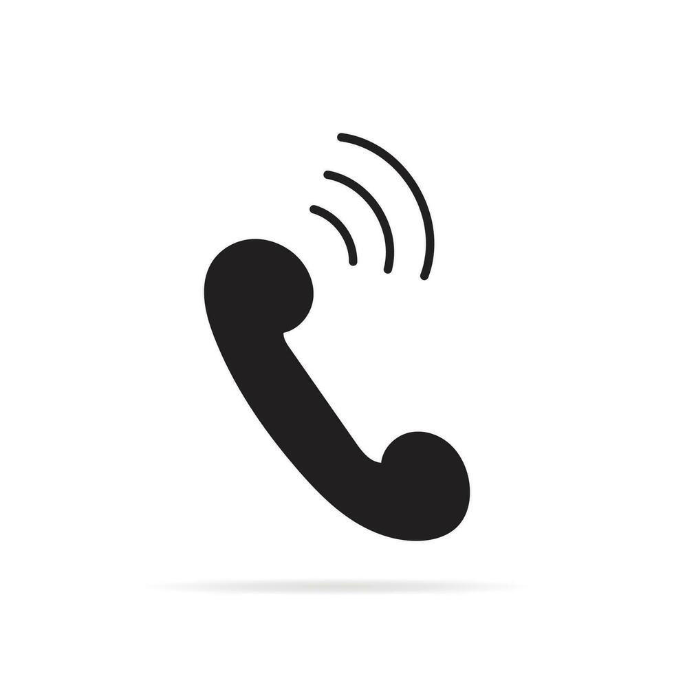 ícone do telefone em estilo plano moderno isolado no fundo branco. símbolo de telefone. ilustração vetorial. vetor