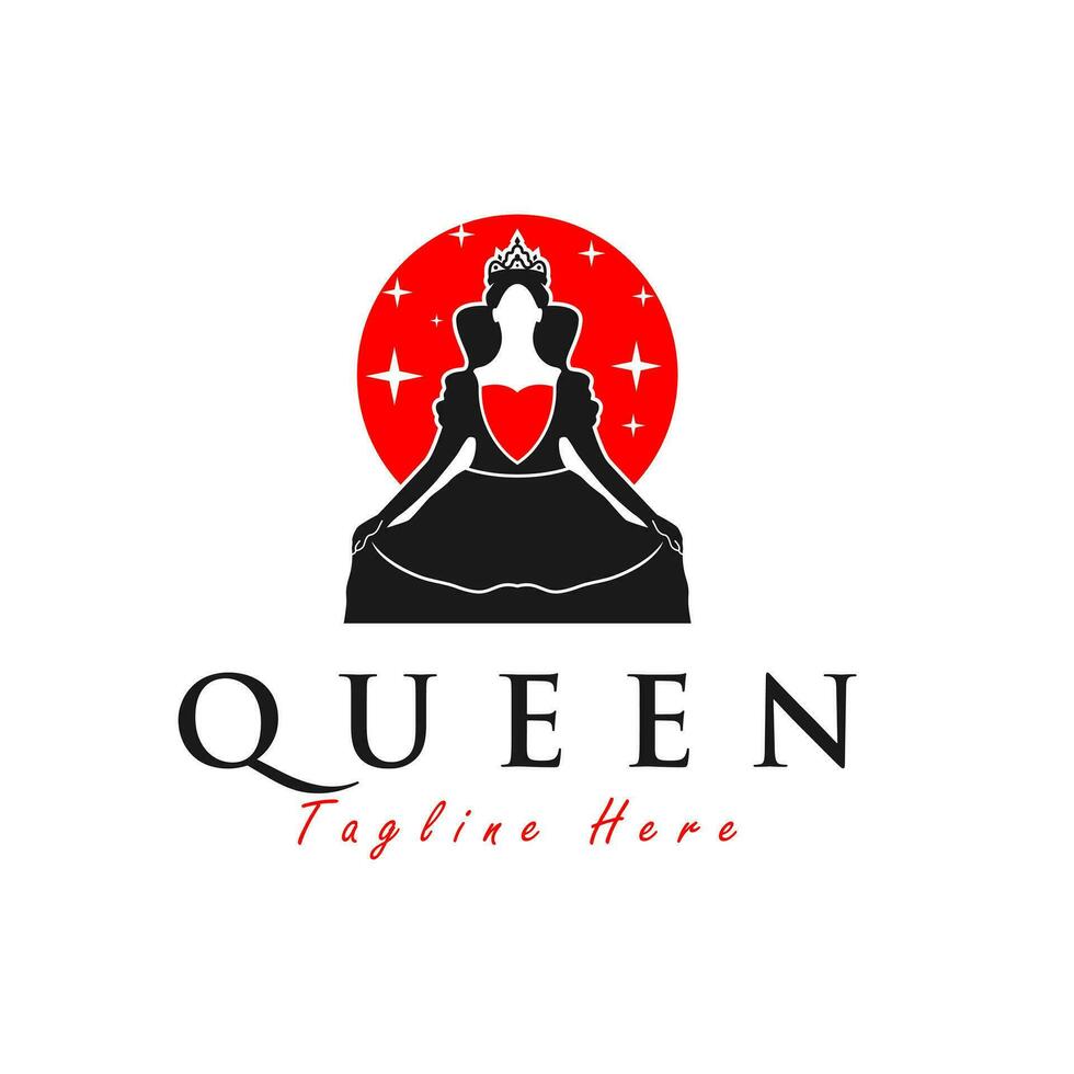 lindo rainha vetor ilustração logotipo