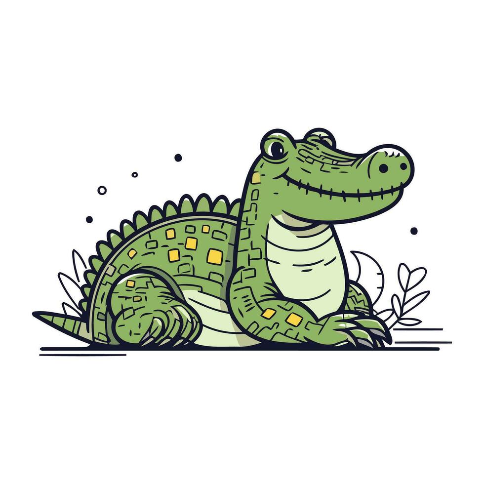 crocodilo. vetor ilustração. fofa crocodilo.