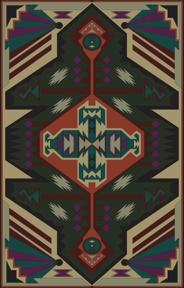 navajo tribal vetor desatado padronizar. nativo americano ornamento. étnico sul ocidental decoração estilo. boho geométrico ornamento. vetor desatado padronizar. mexicano cobertor, tapete. tecido tapete
