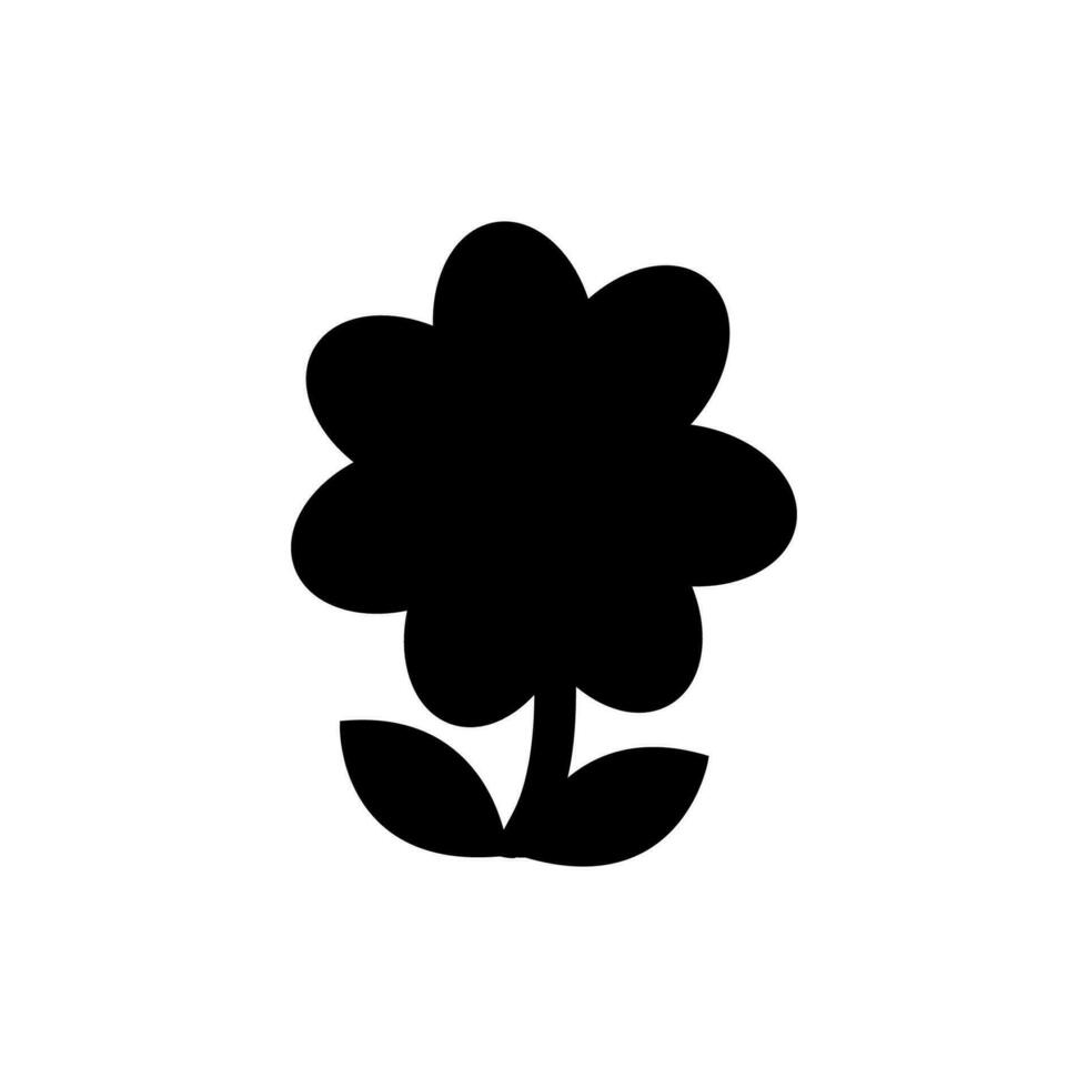 flor silhueta ícone ilustração modelo para muitos propósito. isolado em branco fundo vetor