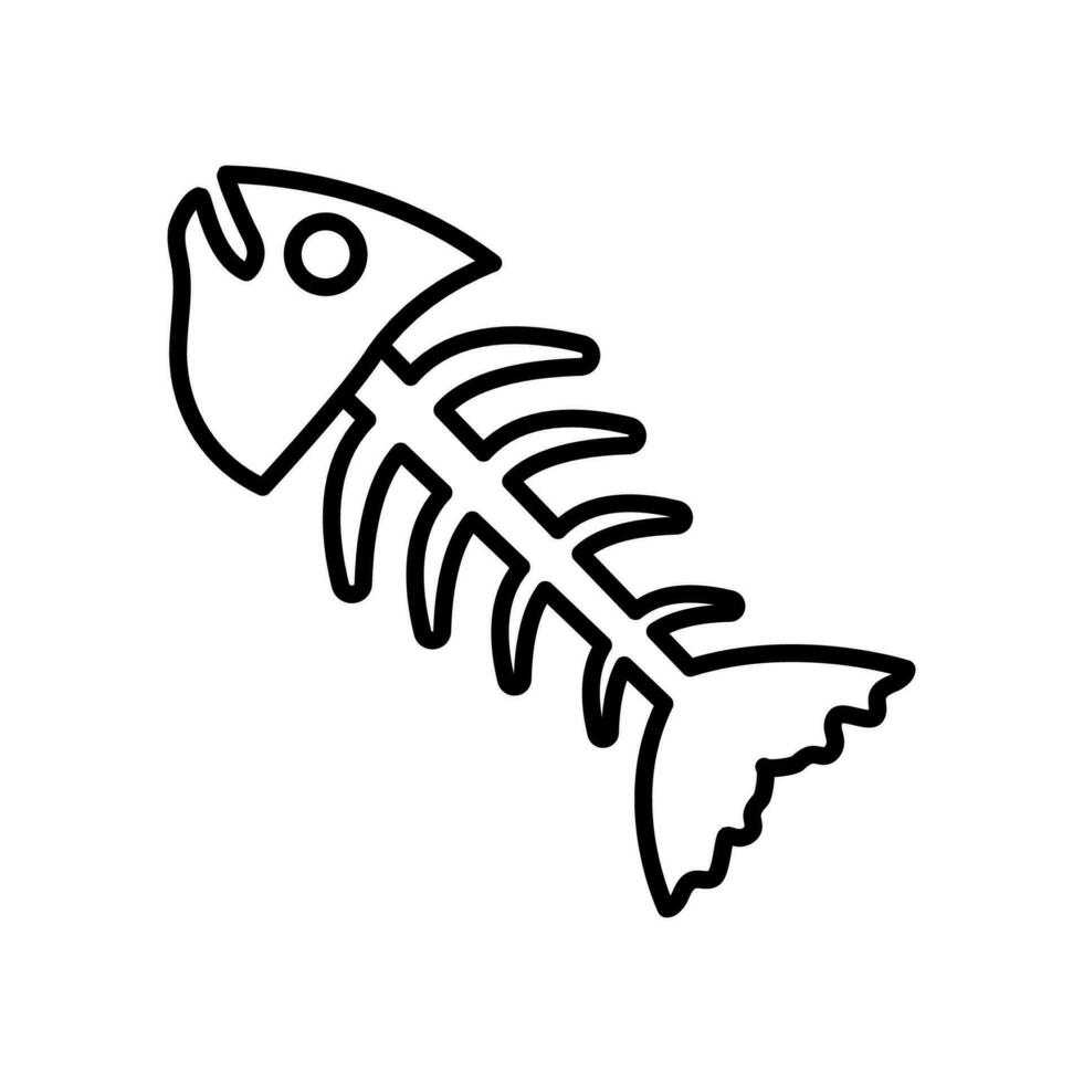 peixe esqueleto ícone dentro vetor. ilustração vetor