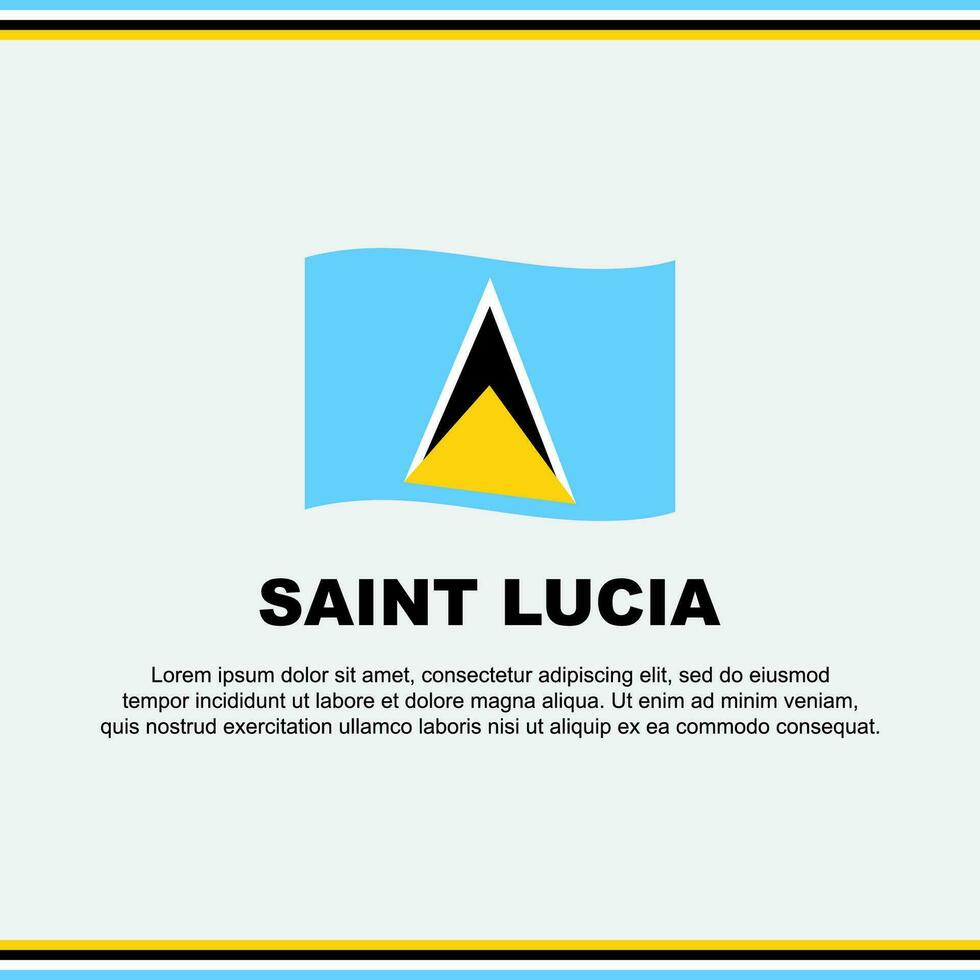 santo lucia bandeira fundo Projeto modelo. santo lucia independência dia bandeira social meios de comunicação publicar. santo lucia Projeto vetor