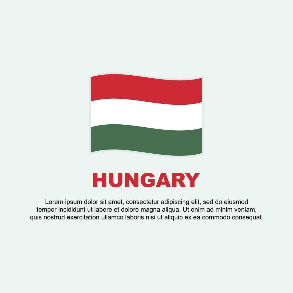 Hungria bandeira fundo Projeto modelo. Hungria independência dia bandeira social meios de comunicação publicar. Hungria fundo vetor