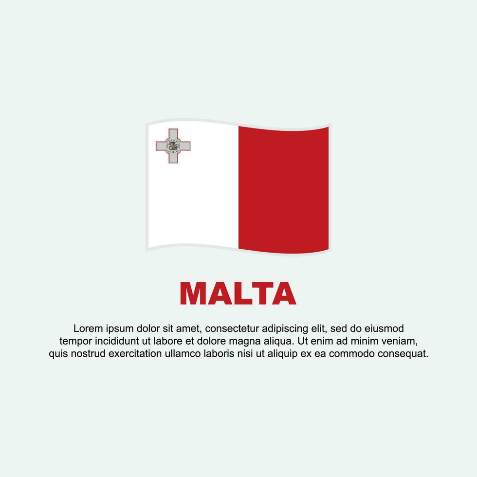 Malta bandeira fundo Projeto modelo. Malta independência dia bandeira social meios de comunicação publicar. Malta fundo vetor