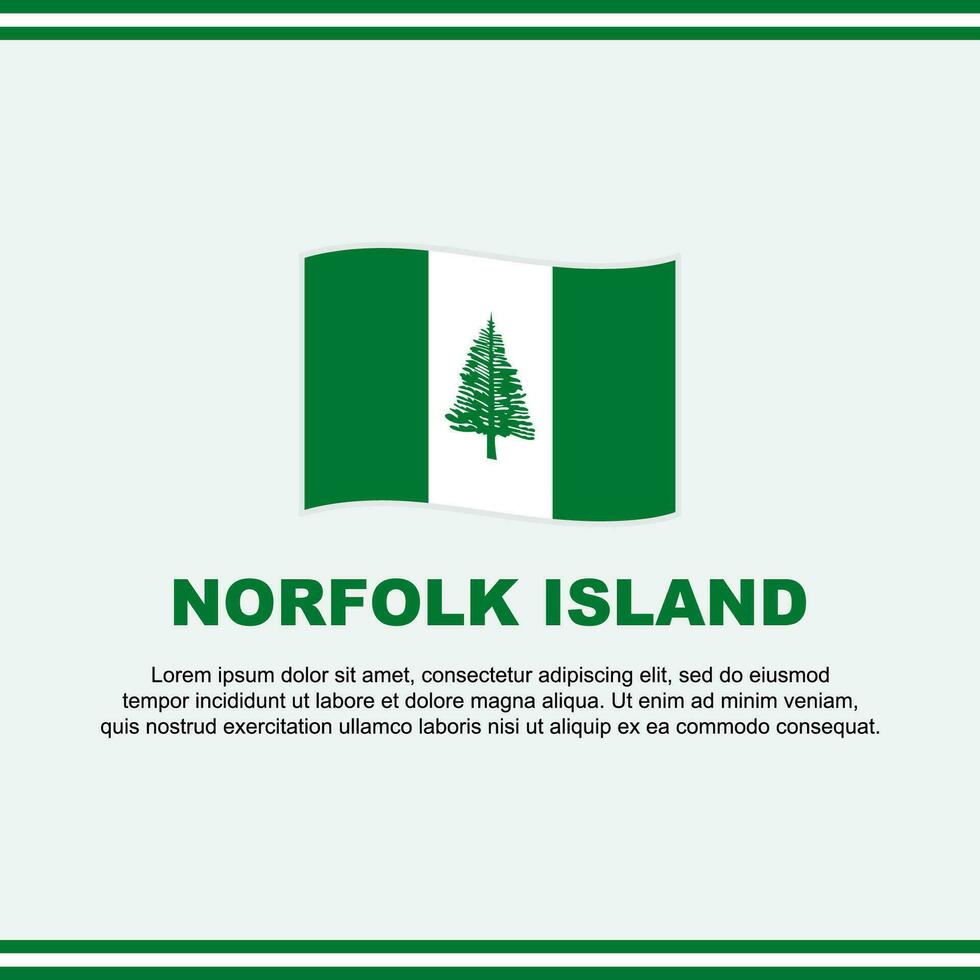 Norfolk ilha bandeira fundo Projeto modelo. Norfolk ilha independência dia bandeira social meios de comunicação publicar. Norfolk ilha Projeto vetor