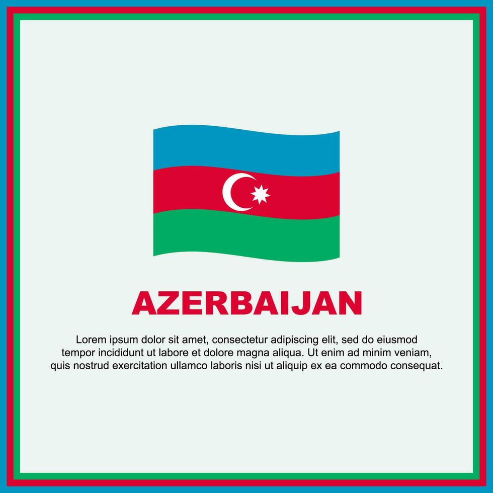 Azerbaijão bandeira fundo Projeto modelo. Azerbaijão independência dia bandeira social meios de comunicação publicar. Azerbaijão bandeira vetor