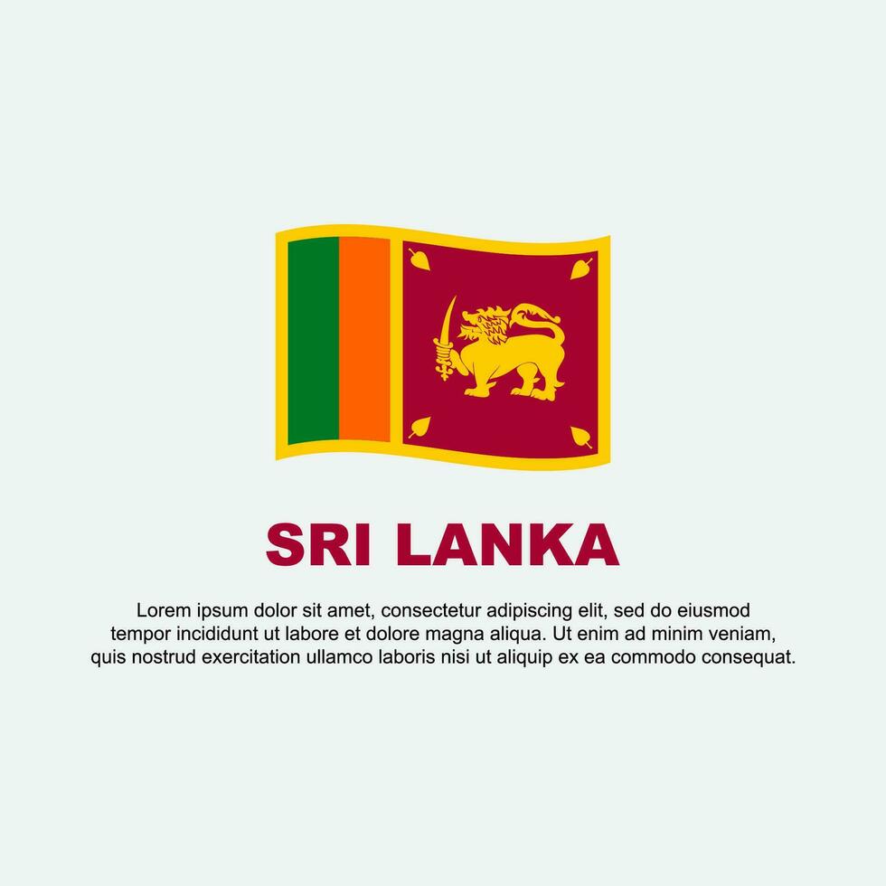 sri lanka bandeira fundo Projeto modelo. sri lanka independência dia bandeira social meios de comunicação publicar. sri lanka fundo vetor